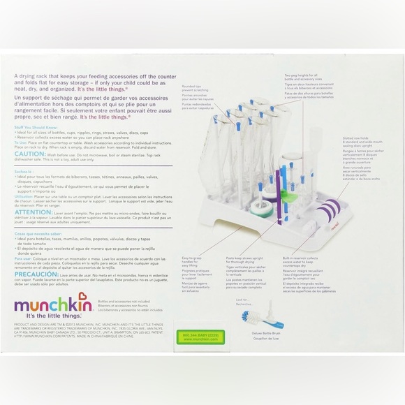 Munchkin Baby Bottles Plastic Drying Rack - Picture 3 of 7